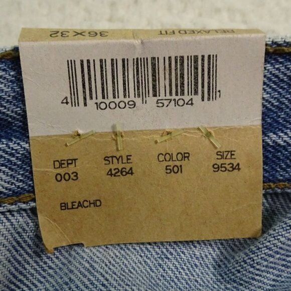 NWT Eddie Bauer Relaxed Fit Pre-Washed Denim 36x32 - Picture 5 of 8